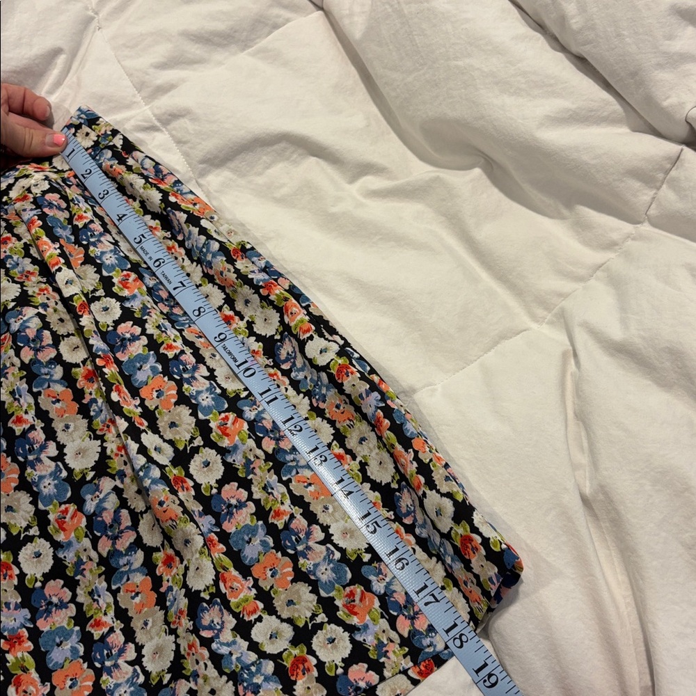 J. Crew Floral Pleated Skirt in Navy Multi - Picture 5 of 6